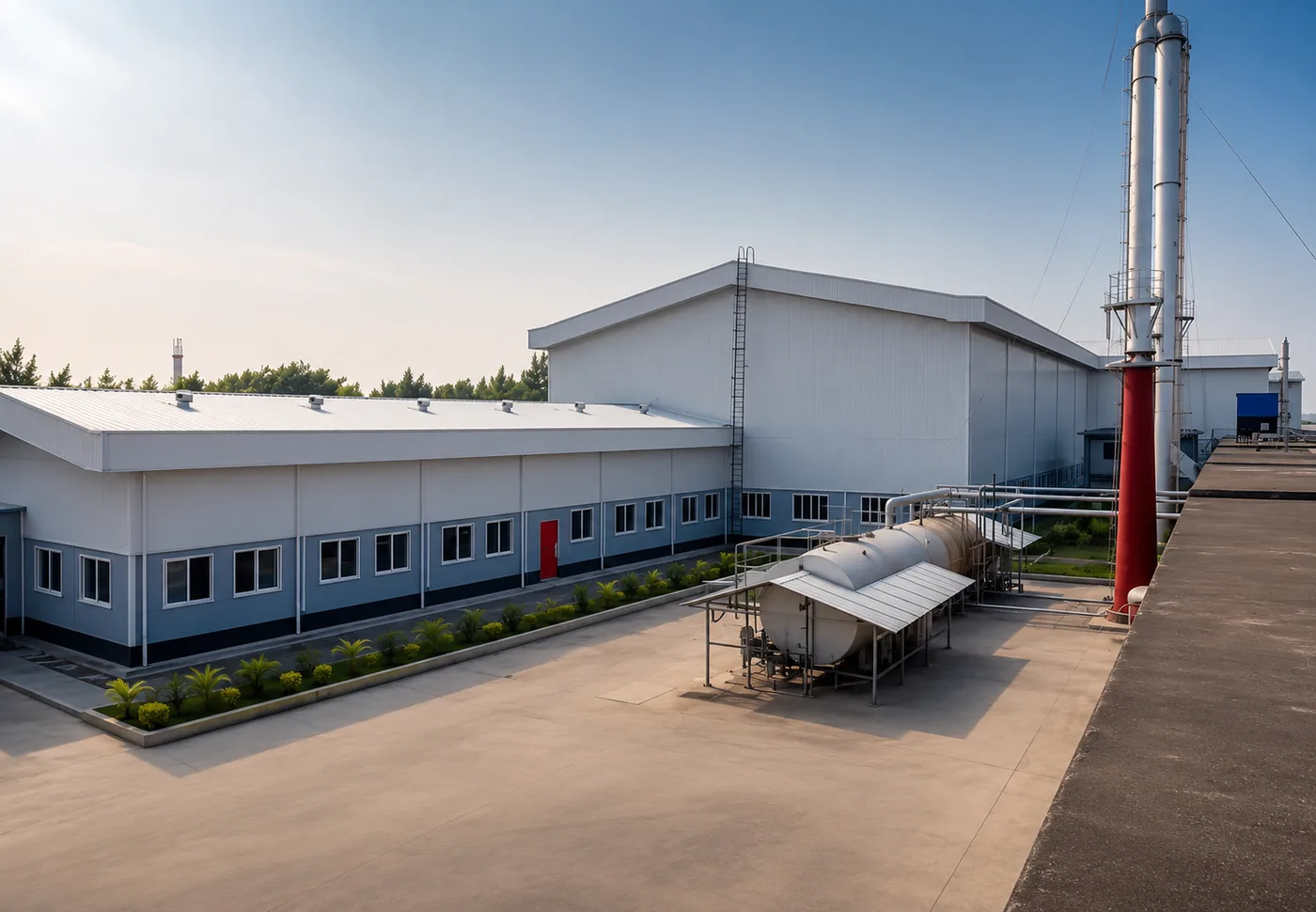 Industrial plant buildings completed by JSR Balaji Infra