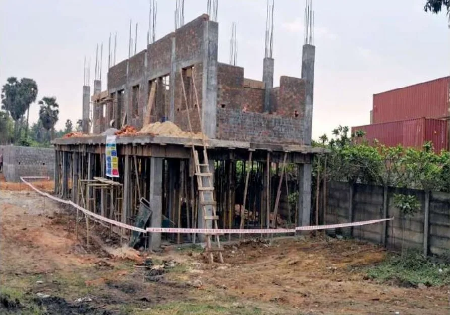 Structural work under way at Yelamanchilli station