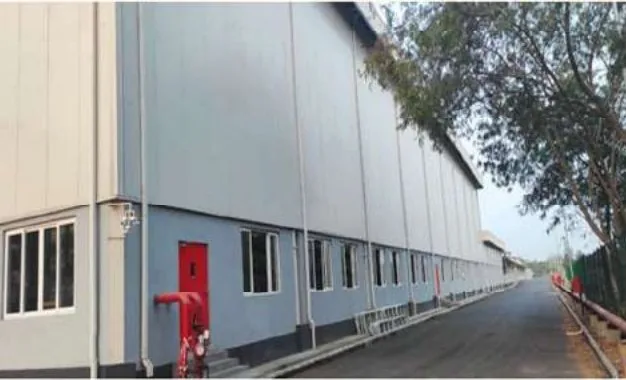 Completed greige warehouse building for Teejay India